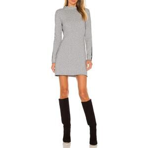 Victor Glemaud NWT Black Knit Long Sleeve Mock Neck Mini Dress Small $450